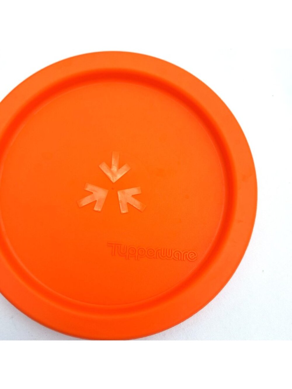 Tupperware One Touch Replacement Orange Seal A 2423C 2 Lid USA 5" - Picture 5 of 8